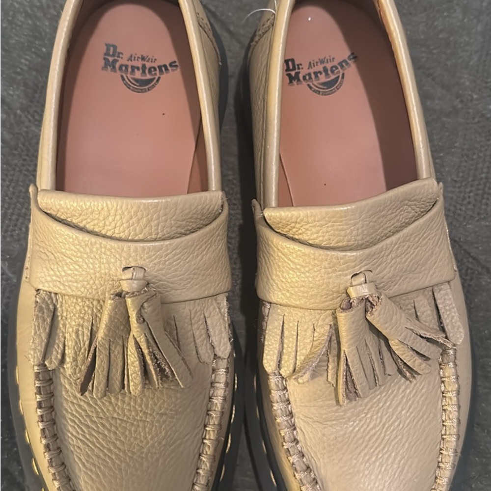 Dr. Martens Beige Tassel Loafers